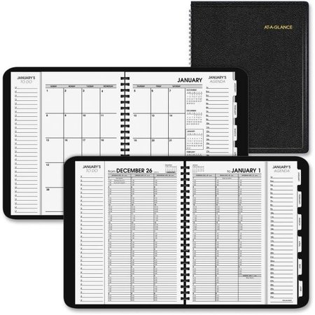 AT-A-GLANCE At A Glance AAG70950V05 Triple-View Weekly Calendar; Simulated Leather - Black AAG70950V05